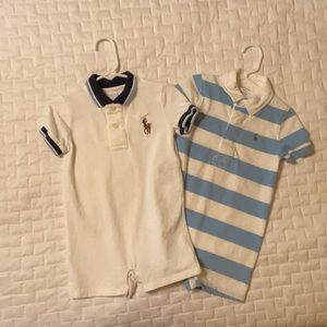 Lot of 2 Ralph Lauren boys rompers. 24 month